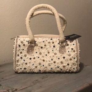 Faux Pearl Beaded Bag